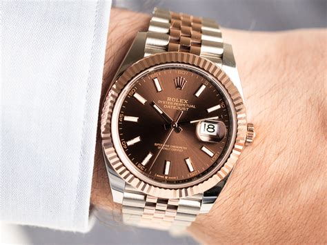 rolex date just brown